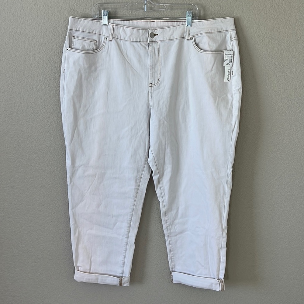 NWT Westport Signature Fit Mid-rise Cuffed Girlfriend Jeans Size 24W